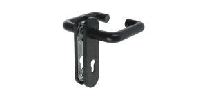 Ручка на планке АЛЛЮР РН-008М черные с пружиной для противопож. замков