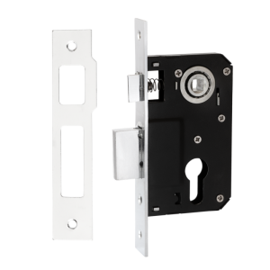 Замок врезной FERRE 9011 SR-1R CP межос.61,5мм, хром