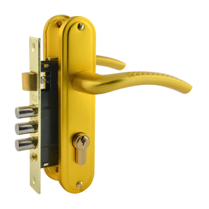 Замок врезной НОРА-М 129 (золото)