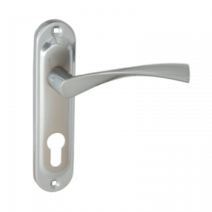 Ручка на планке FERRE 61.323 mini SN/CP (сатин/хром)