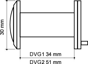 Глазок Armadillo, DVG2,16/55х85 стекл. CP Хром