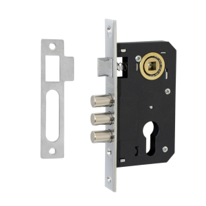 Замок врезной FERRE 9011 SR-3R CP (хром, межос. рас. 61,5)