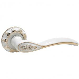 Ручка TRODOS AL-75 (WW+PB)/WW (белый+золото)/белый