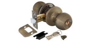 Ручка защелка 6072 AB-E (бронза) кл/фик.