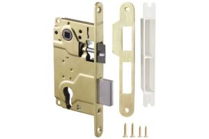Замок межком. LH 25-50 SG BOX ригель+защёлка под цил.(матовое золото)
