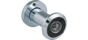 Глазок FUARO DVS3, 16/180/55x90 (оптика пластик, шторка сталь, угол обзора 180) CP Хром