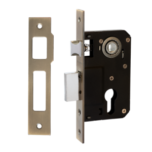 Замок врезной FERRE 9011 SR-1R AB межос.61,5мм, бронза