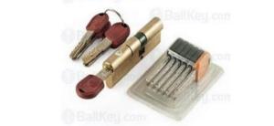 Цилиндр МХ  90 (55*35 мм) 5+1+5кл. антибампинг цв. золото мат.