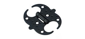 Петля накладная 553-60Х60Х1,5 черная AMIG