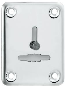 Декоративная накладка ESC081/1-SS (нержавейка) на сув. замок со шторкой (1 шт) тех уп.