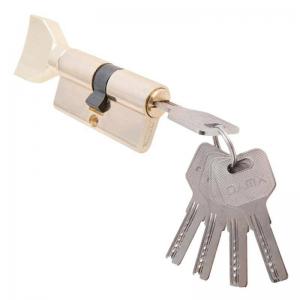 Цил.мех-зм DAMX CW35в/45mm PB перфо.кл/вер. (Полированная латунь)