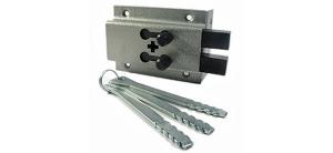 Замок накладной ЗН ПР-90 ПХК прямой ход Делга