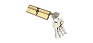 Цил.мех-зм MSM N100mm PB простой кл/кл. (Полированная латунь)