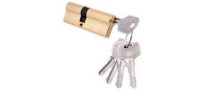 Цил.мех-зм MSM N80mm PB простой кл/кл. (Полированная латунь)