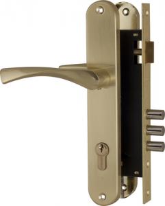 Замок врезной FUARO SET F9011 GP в комплекте с ручкой