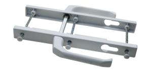 Ручка на планке DNS 92/1мм (31мм) дв.гарнитур под цил. белая