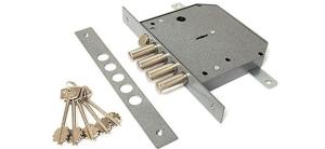 Замок врезной Герион Эталон РТ лев. б/ручек