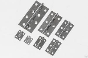 Петля узкая 40х26х0,9 мм, оцинк., латунный штифт