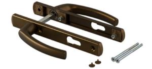 Ручка на планке DHS 92/1мм (25мм) дв.гарнитур под цил.  коричн.