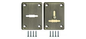 Декоративная накладка ESC081/082-ABG-6 (бронза) на сув. замок сталь