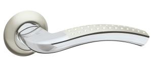 Ручка раздельная LOUNGE AR SN/CP-3 матовый никель/хром, квадрат 8x130 мм