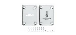 Декорат.накл. ESC081-SS нерж.сув. замок (1 пара) 