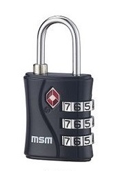 Замок навесной MSM TSA2 black (кодовый)
