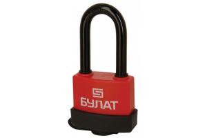 Замок навесной Булат ВС 0240-01/1-П42-01 ПЛ-Blister (длинная дужка) влагозащищенный