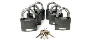 Замок навесной Apecs PD-01-63 (6 замка+5 кл.) компл