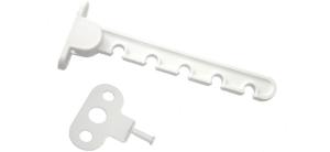 Оконный огранич. L=105 белый Кунгур (фасовка 10шт.)