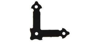 Уголок НОЭЗ 75 декор. прямой черный матовый