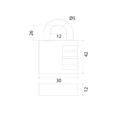 Замок навесной кодовый ВС-304 Code (Blister)	2