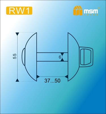 Фиксатор MSM RW1 SB (Матовая латунь) 2