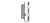 Корпус 4924-30/92 CP узкопроф.замка с защелкой (хром) межосев. расст. 92 мм