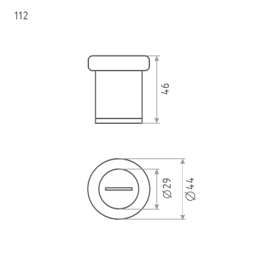 Стопор 112 СR огран.дверной напольный  хром НОРА 2