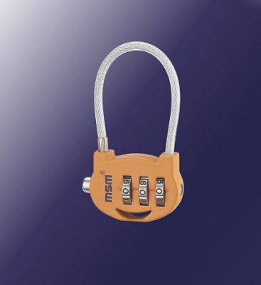 Замок навесной MSM VH3 orange (кодовый)