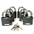 Замок навесной Apecs PD-01-63 (6 замка+5 кл.) компл