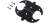 Петля накладная AMIG 553-125х125х1,5 черная 