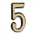 Цифра большая 5 золото