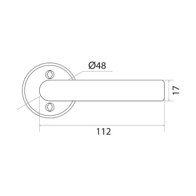 Ручка поворотная 16/001 CP (хром) TRODOS 2