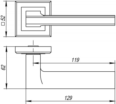 Ручка PUNTO  BLADE QL GR/CP-23 графит/хром