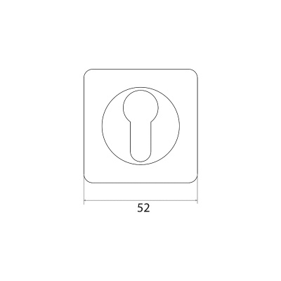 Накладка цил. TRODOS ET02-AL SN/CP (никель/хром) 2