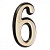 Цифра большая 6 золото