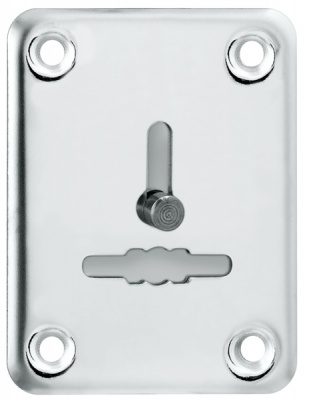 Декоративная накладка ESC081/1-SS (нержавейка) на сув. замок со шторкой (1 шт) тех уп.