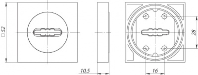 Накладка под сув.ключ SC KM SN/CP-3 (1 шт.)2