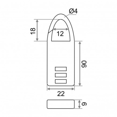 Замок навесной TRODOS CL510A кодовый Blister (фиолетовый)2