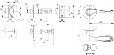 Ручка защелка 6030 MAB-B (мат.бронза) фик._2