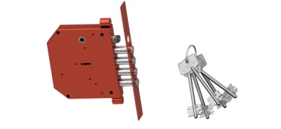 Замок врезной Герион Эталон БР лев. б/ручек