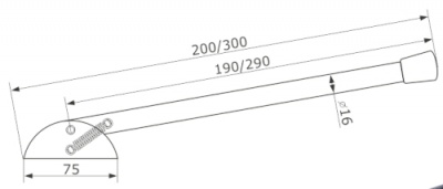 Упор воротный 300 мм мод.2 /черный/ Балаково2