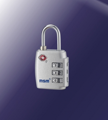 Замок навесной MSM TSA1 silver (кодовый)